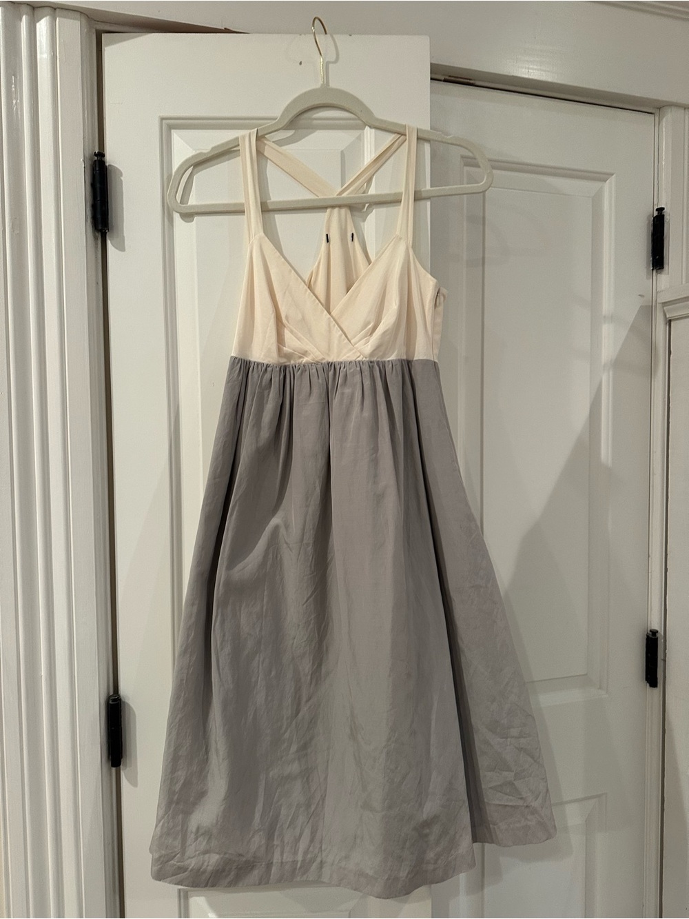 Anthropologie Ivory and Gray sundress
